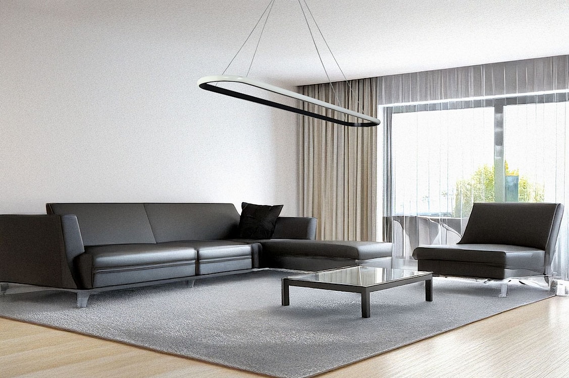 Lampa wisząca Spin LED czarny ciepłe światło  - zdjęcie 6