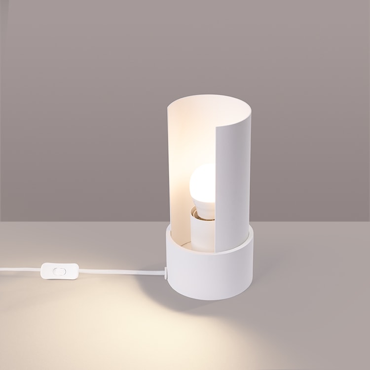 Lampa stołowa Flash biała  - zdjęcie 6