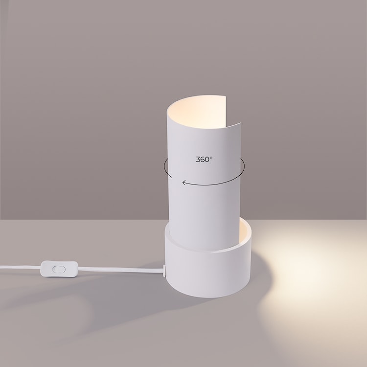 Lampa stołowa Flash biała  - zdjęcie 7