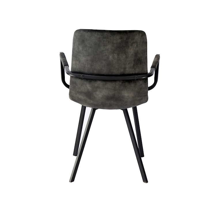 Krzesło tapicerowane z podłokietnikami Unurgunite ciemnoszare  - zdjęcie 5
