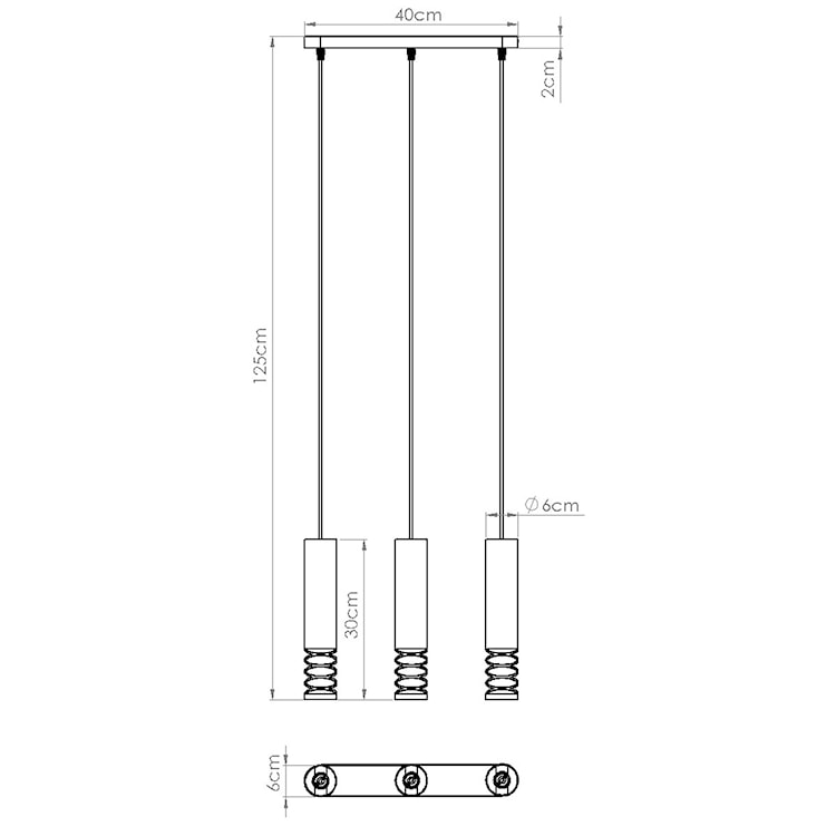 Lampa wisząca Lami 3L biały  - zdjęcie 9