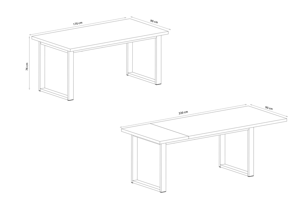 Stół rozkładany Feliks 170-220x90 cm dąb wotan  - zdjęcie 4