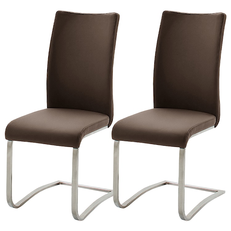 Zestaw dwóch krzeseł tapicerowanych Trivoris brązowe