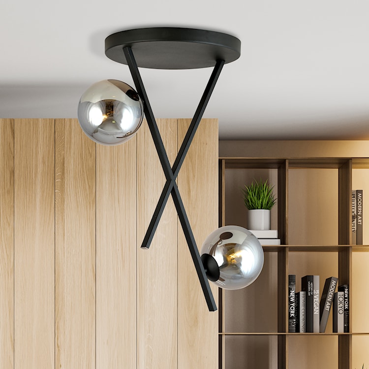 Lampa sufitowa Appire x2 grafitowy klosz  - zdjęcie 3