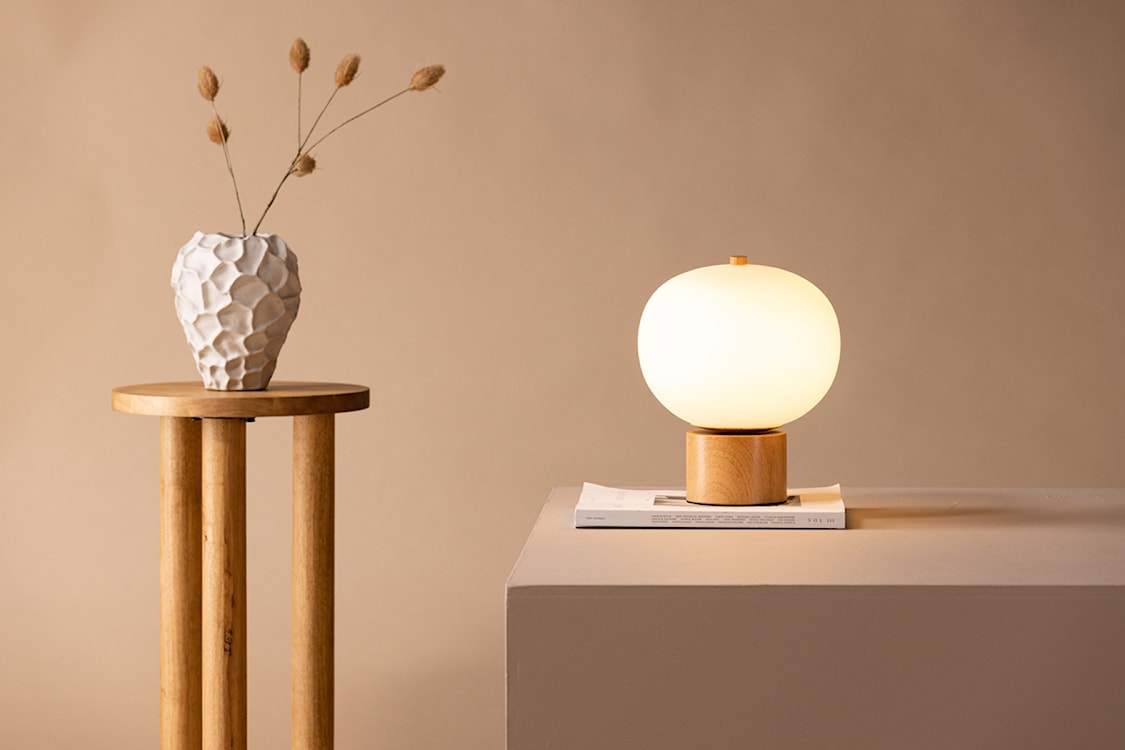 Lampa stołowa Cholet 35 cm dąb naturalny  - zdjęcie 2