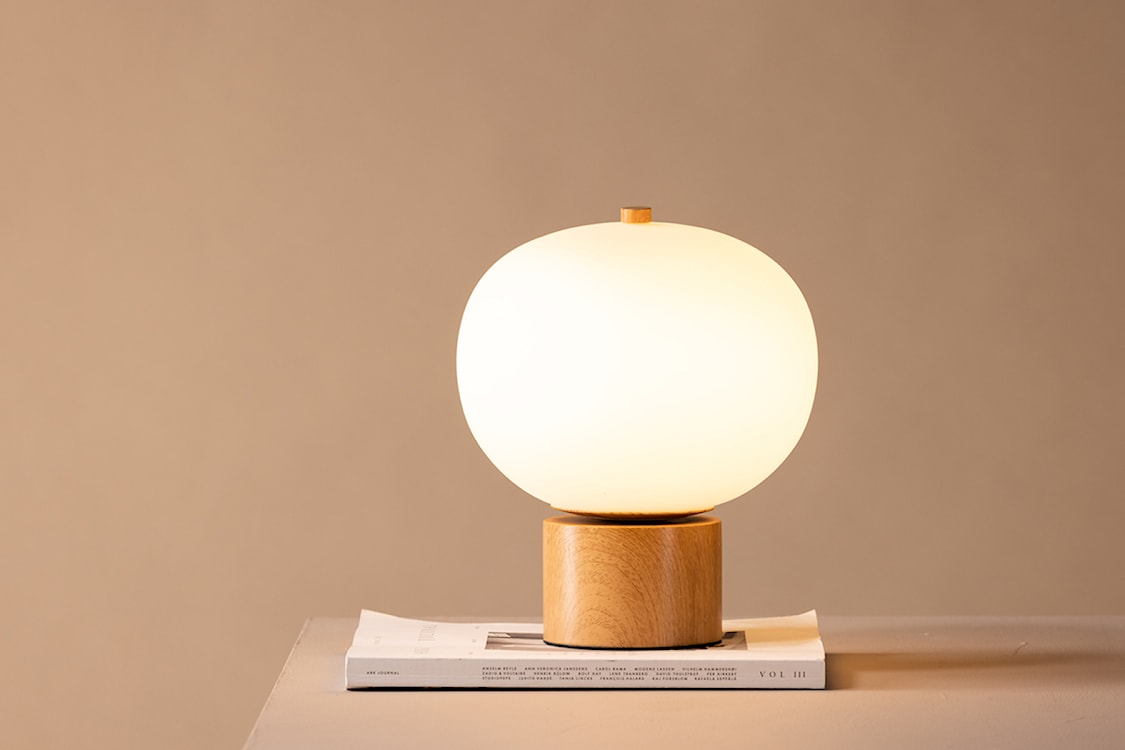 Lampa stołowa Cholet 35 cm dąb naturalny  - zdjęcie 3
