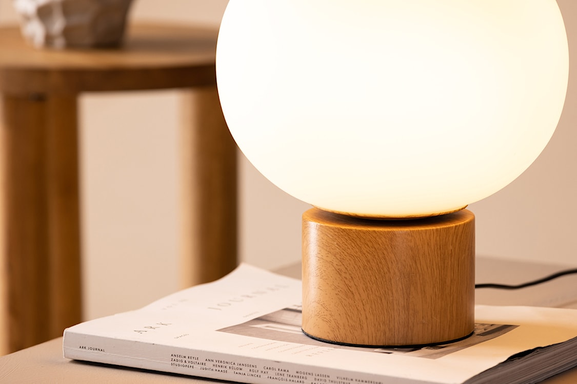 Lampa stołowa Cholet 35 cm dąb naturalny  - zdjęcie 4