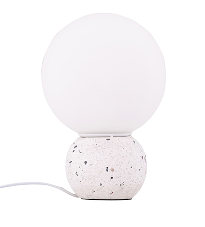 Lampa stołowa Metz 29 cm biała lastryko 