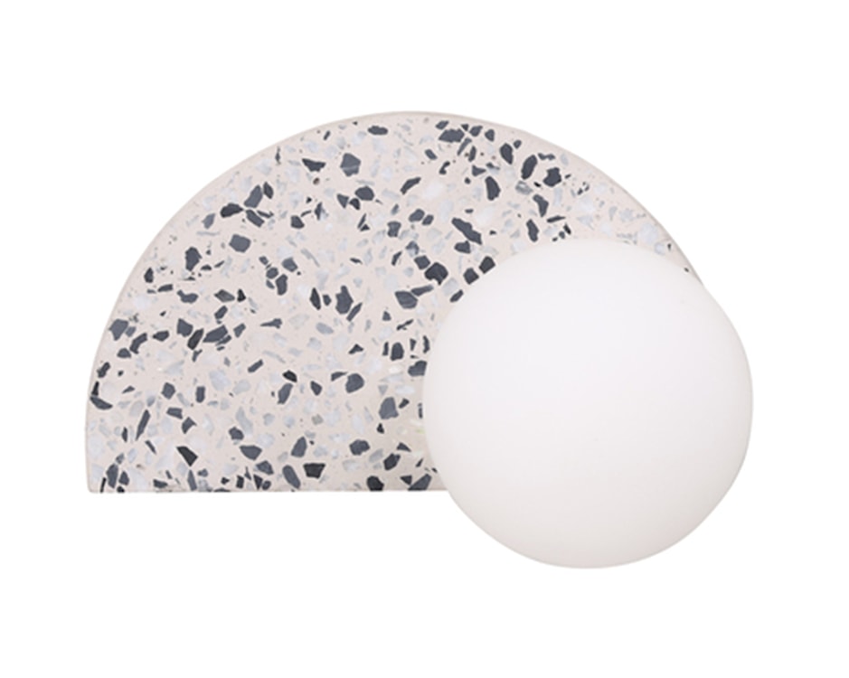Lampa ścienna Abbeville 13 cm szara lastryko 