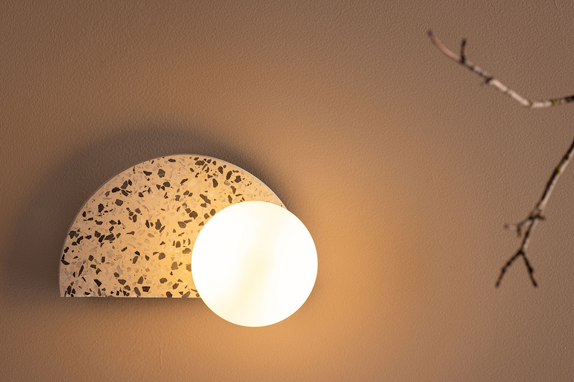 Lampa ścienna Abbeville 13 cm szara lastryko  - zdjęcie 3