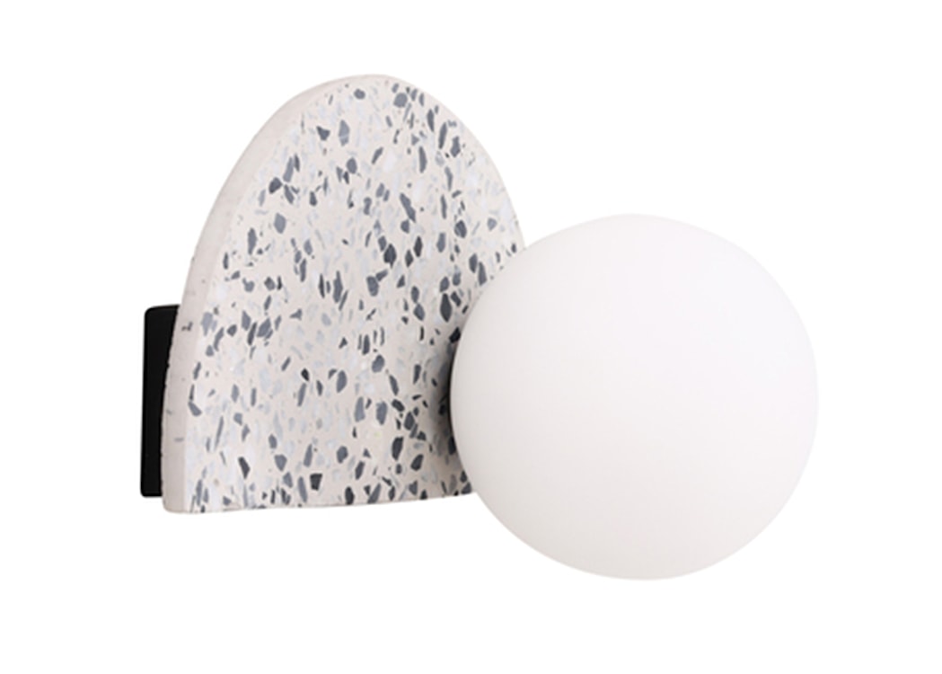 Lampa ścienna Abbeville 13 cm szara lastryko  - zdjęcie 4