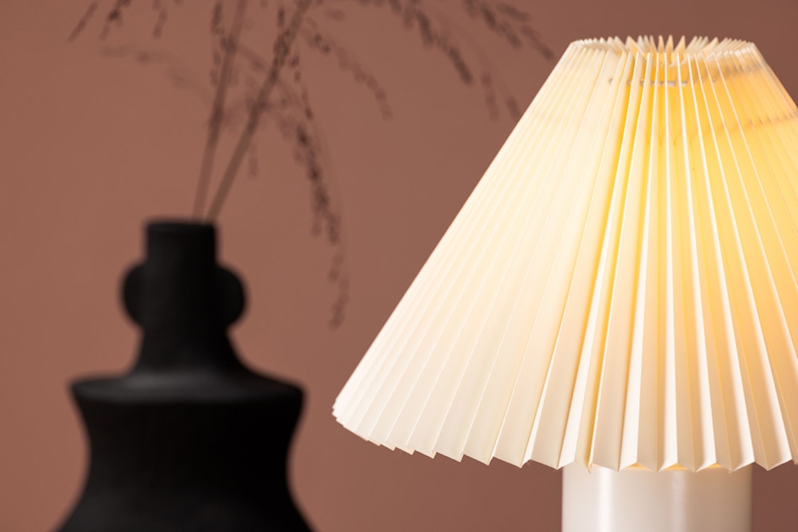 Lampa stołowa Largin 45 cm kremowa  - zdjęcie 3