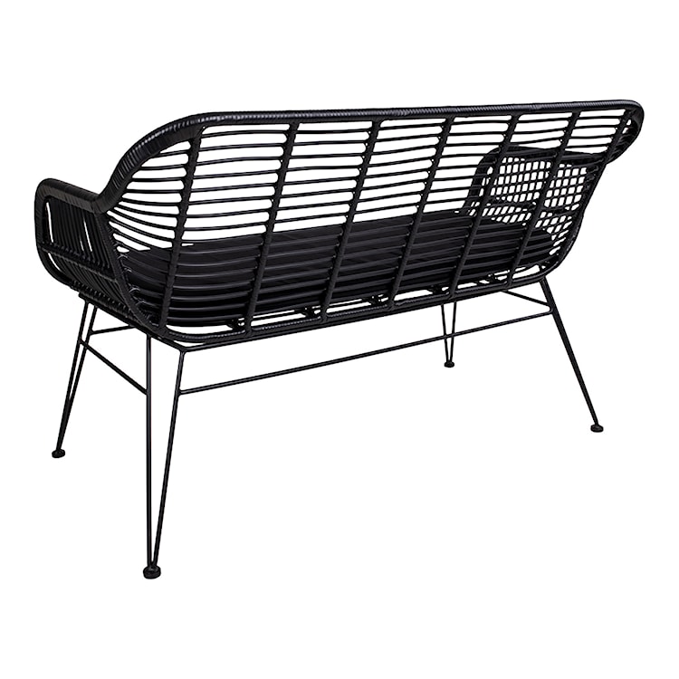 Sofa ogrodowa Hesso z technorattanu czarna  - zdjęcie 5