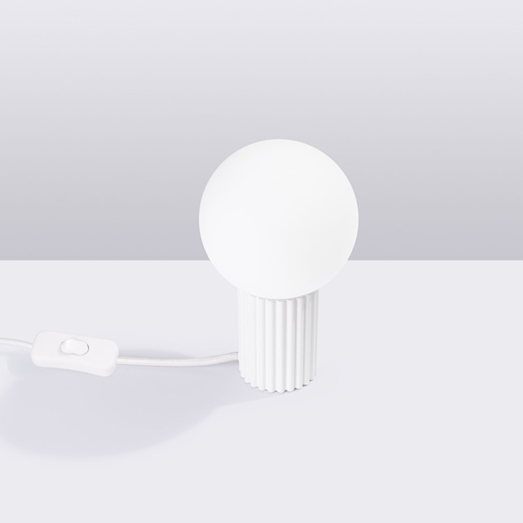 Lampa stołowa Halo biała  - zdjęcie 2