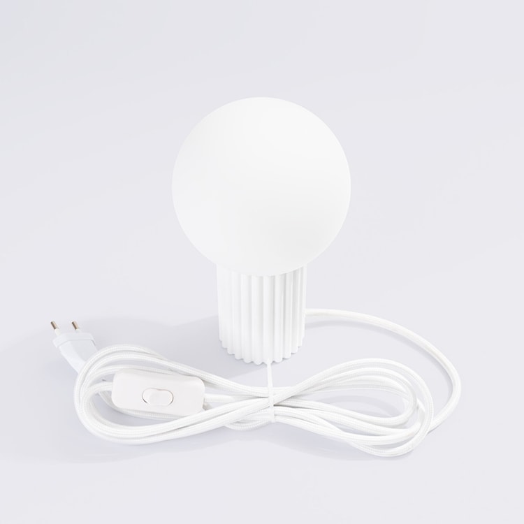 Lampa stołowa Halo biała  - zdjęcie 5