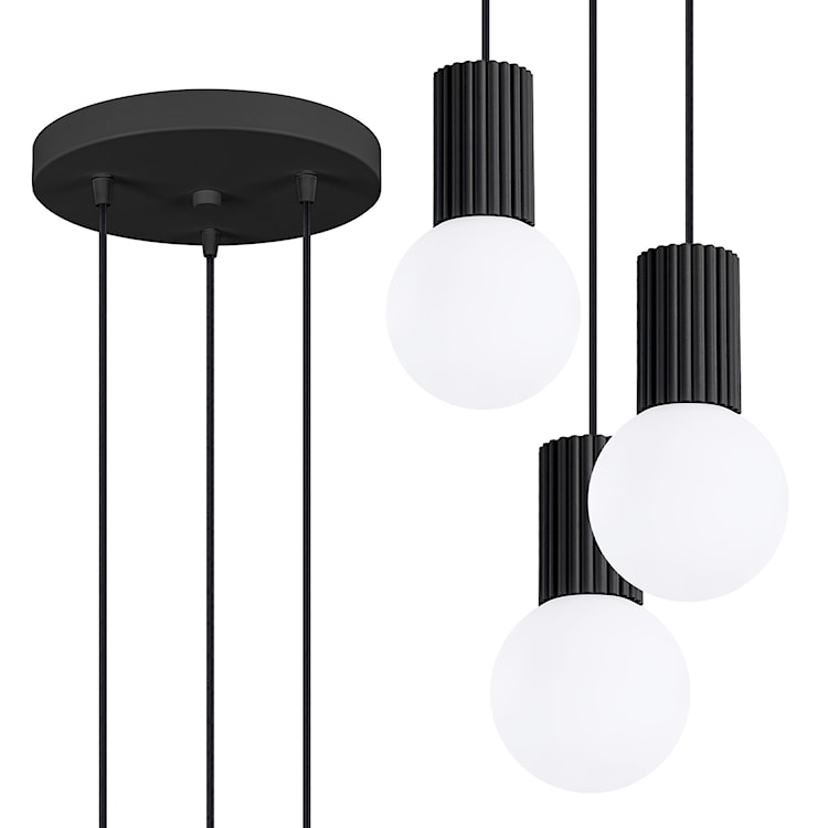 Lampa wisząca Halo 3P czarna  - zdjęcie 3