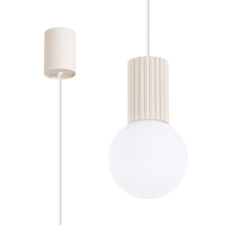 Lampa wisząca Halo 1 beżowa  - zdjęcie 4