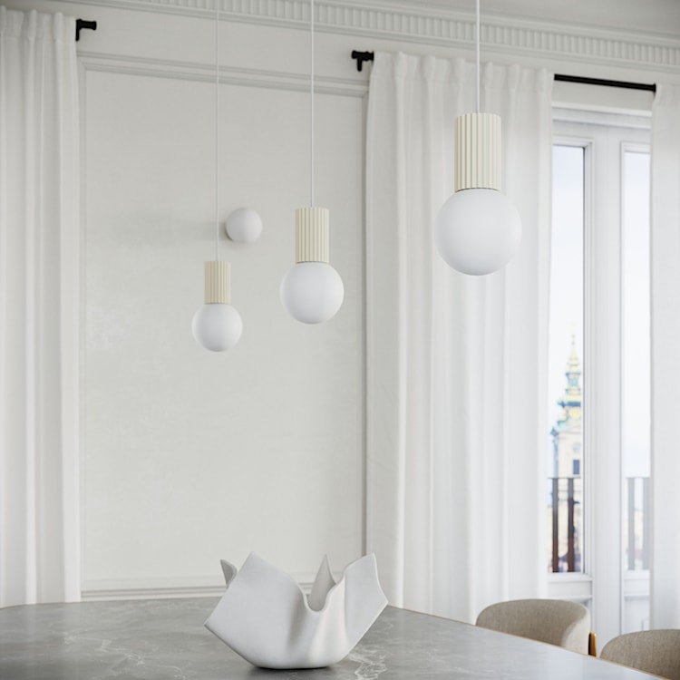 Lampa wisząca Halo 1 beżowa  - zdjęcie 3