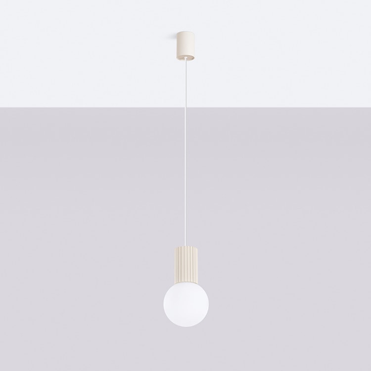 Lampa wisząca Halo 1 beżowa  - zdjęcie 5