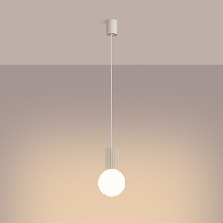 Lampa wisząca Halo 1 beżowa  - zdjęcie 6