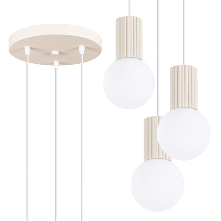 Lampa wisząca Halo 3P beżowa  - zdjęcie 3