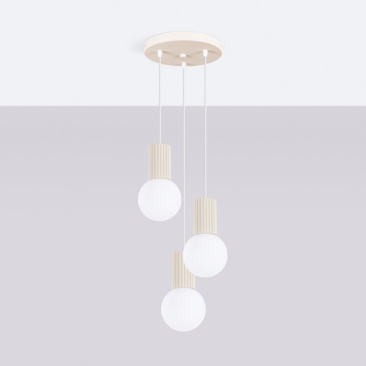 Lampa wisząca Halo 3P beżowa  - zdjęcie 4