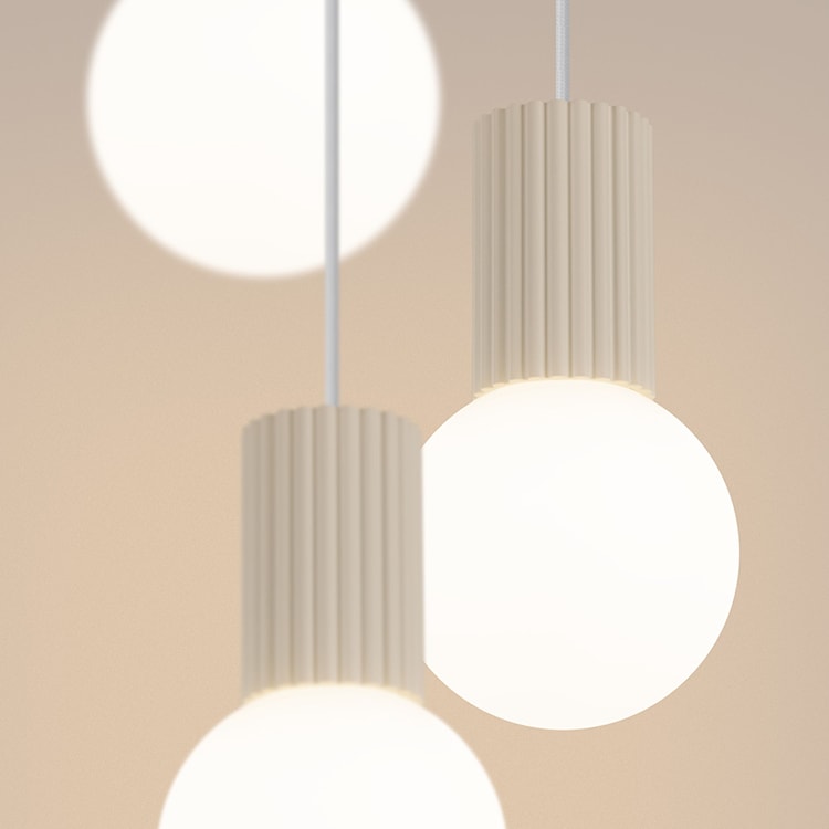 Lampa wisząca Halo 3P beżowa  - zdjęcie 6