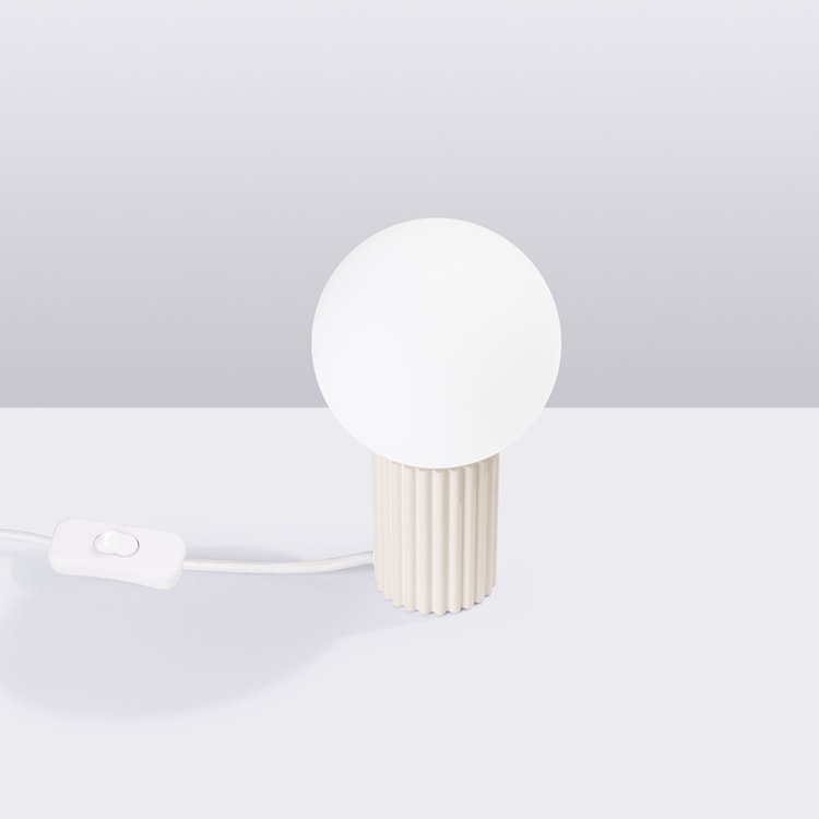 Lampa stołowa Halo beżowa  - zdjęcie 3