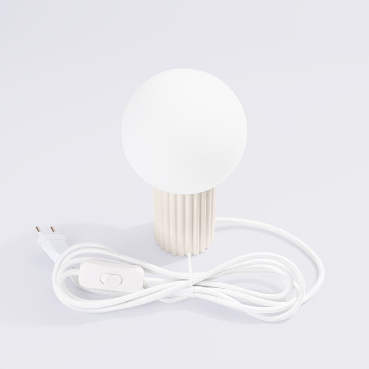 Lampa stołowa Halo beżowa  - zdjęcie 6