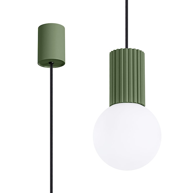 Lampa wisząca Halo 1 zielona oliwka  - zdjęcie 2