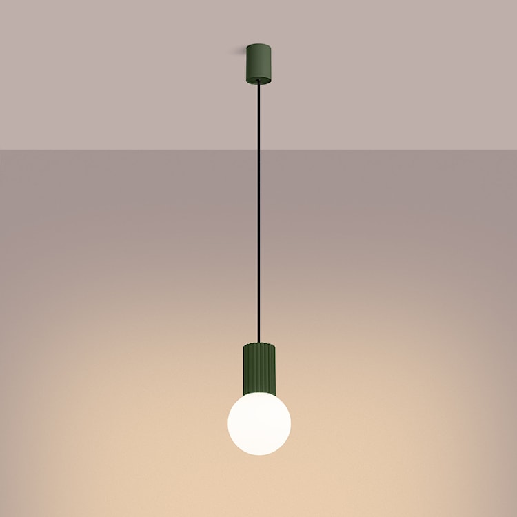 Lampa wisząca Halo 1 zielona oliwka  - zdjęcie 4