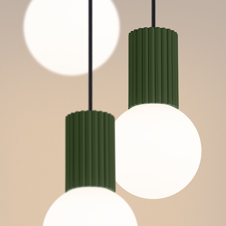 Lampa wisząca Halo 3P zielona oliwka  - zdjęcie 7