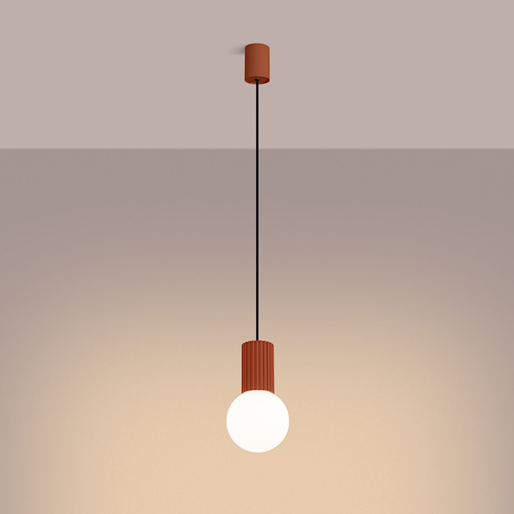 Lampa wisząca Halo 1 ochra czerwona  - zdjęcie 6