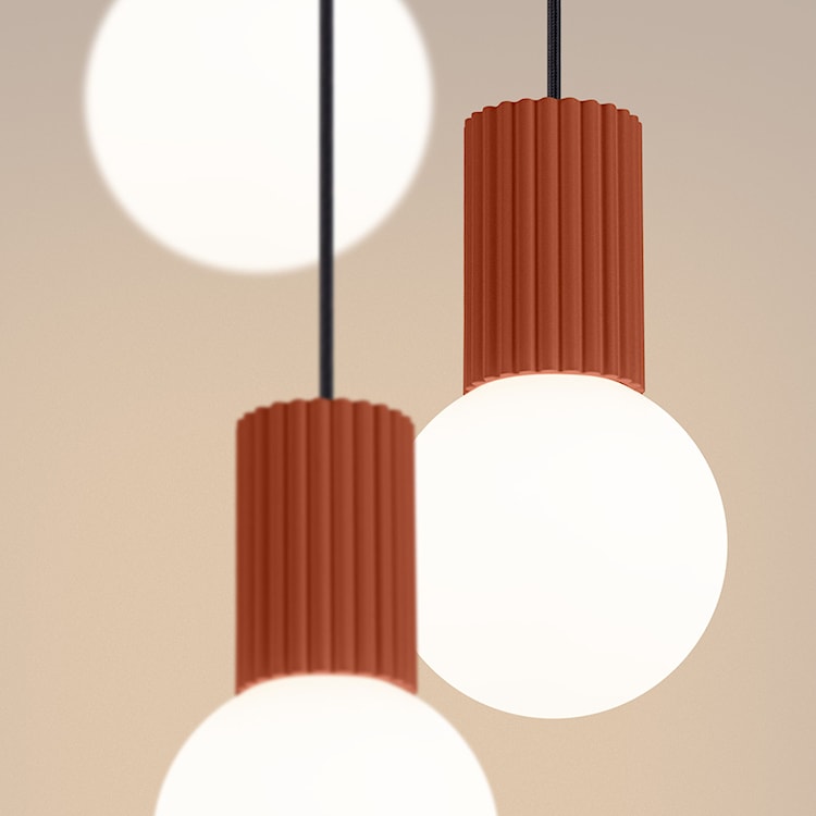 Lampa wisząca Halo 3P ochra czerwona  - zdjęcie 6