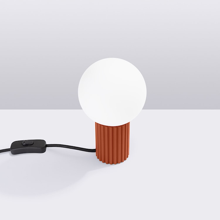 Lampa stołowa Halo ochra czerwona  - zdjęcie 3