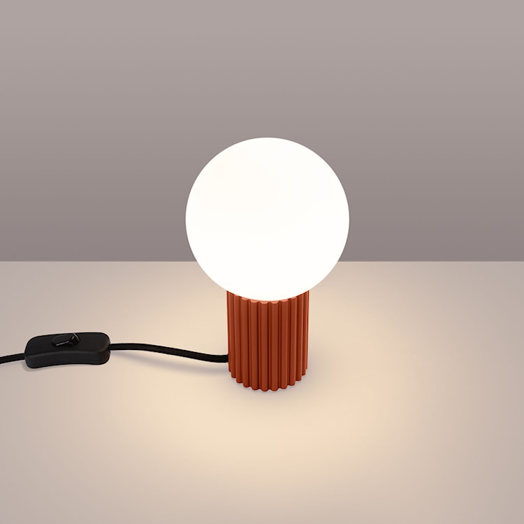Lampa stołowa Halo ochra czerwona  - zdjęcie 4
