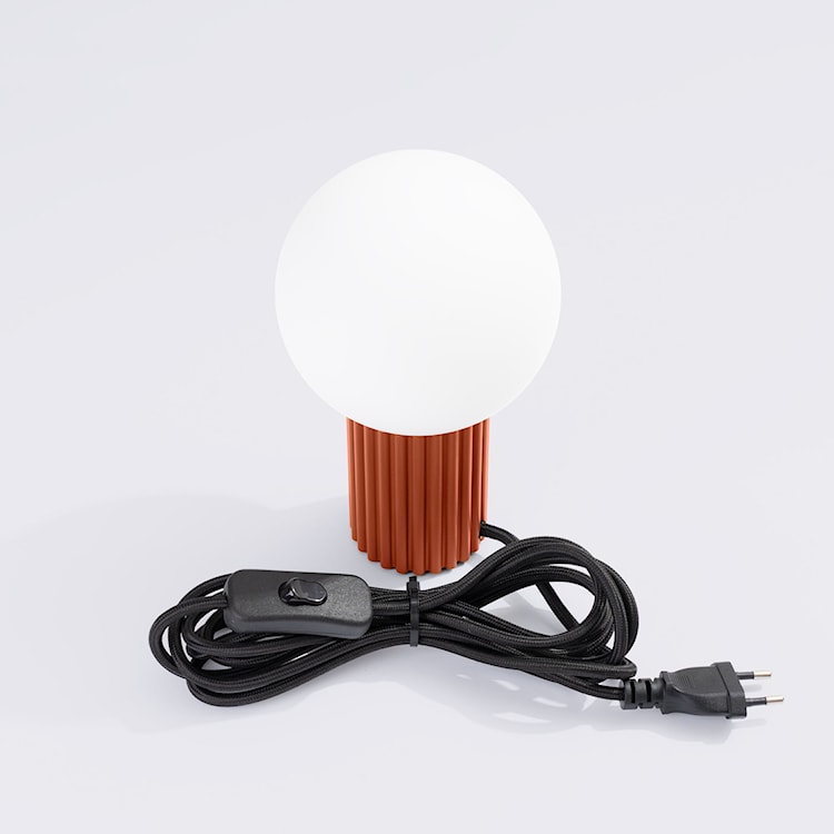 Lampa stołowa Halo ochra czerwona  - zdjęcie 6