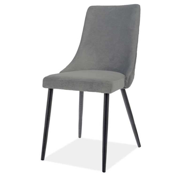 Krzesło tapicerowane Tallin szare tkanina hydrofobowa