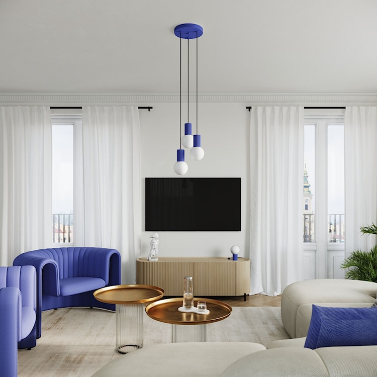 Lampa stołowa Halo ultramaryna  - zdjęcie 2