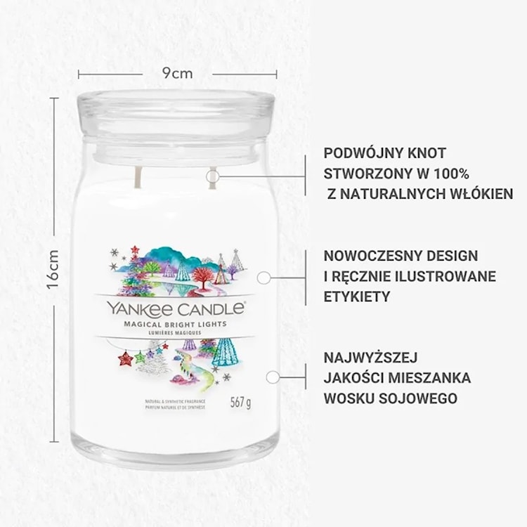 Świeca zapachowa Yankee Candle Magical Bright Lights 567 g  - zdjęcie 5