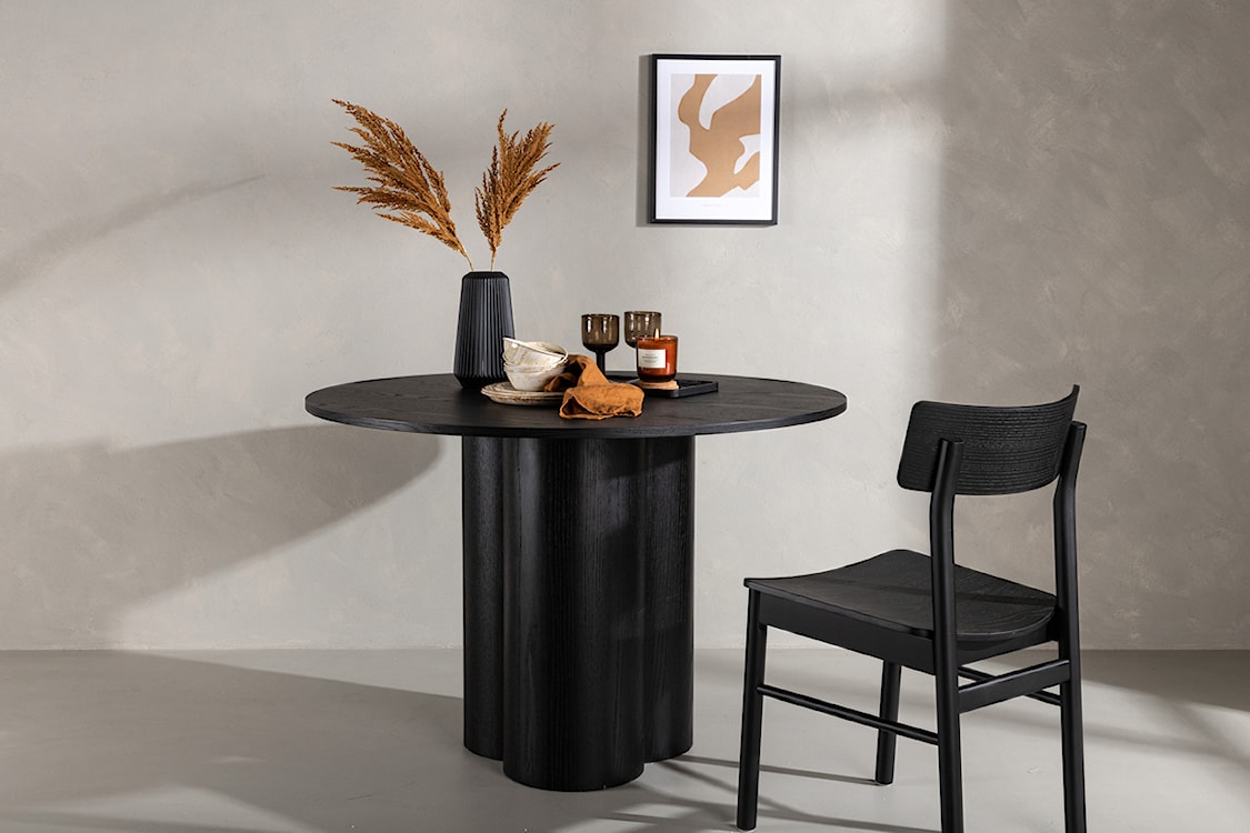 Stół do jadalni Convalder 110x110 cm czarny  - zdjęcie 2