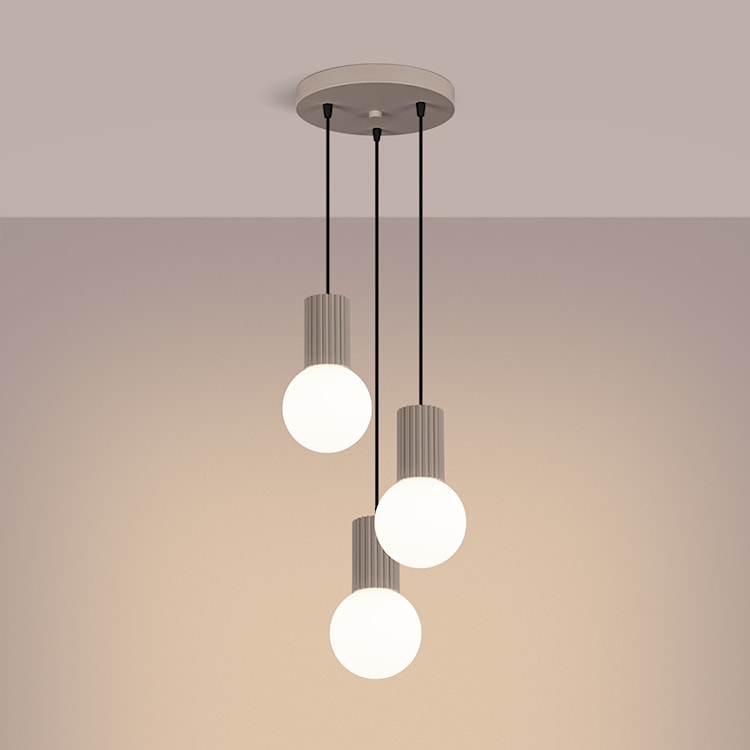 Lampa wisząca Halo 3P taupe  - zdjęcie 5