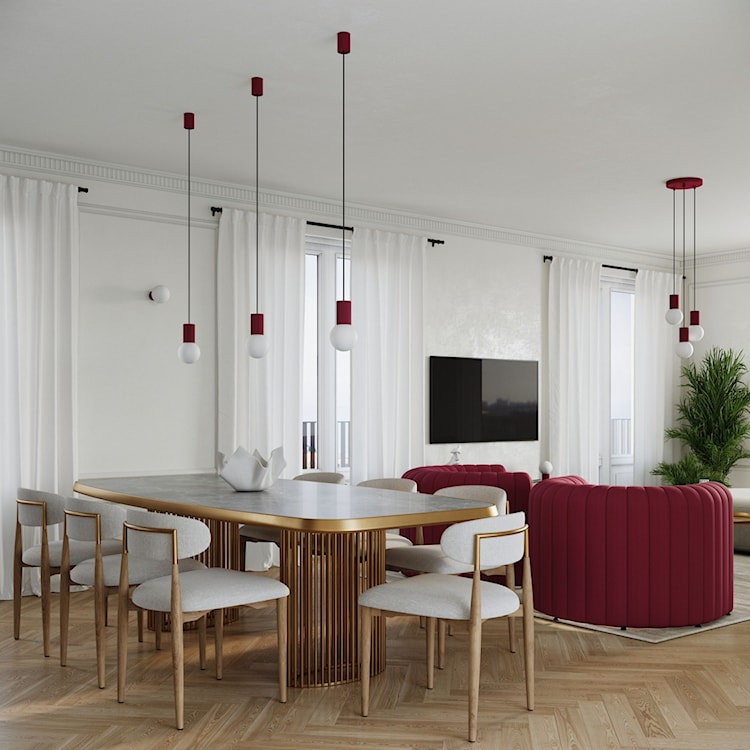 Lampa wisząca Halo 1 burgund  - zdjęcie 2