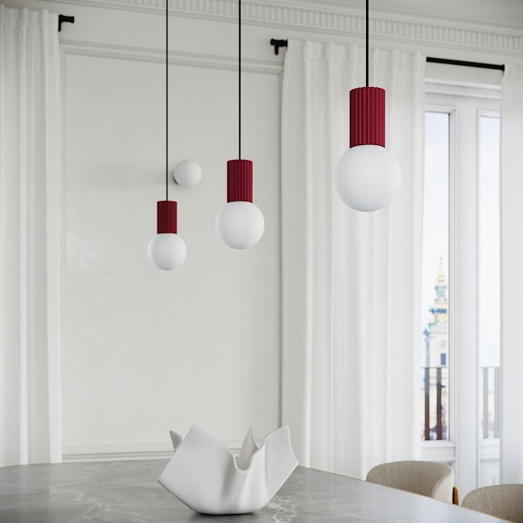 Lampa wisząca Halo 1 burgund  - zdjęcie 3