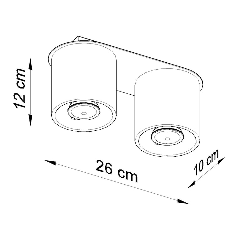 Spot sufitowy Obett x2 biały  - zdjęcie 4