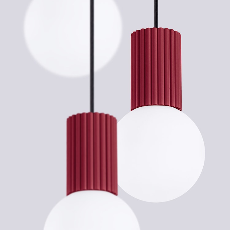 Lampa wisząca Halo 3P burgund  - zdjęcie 7