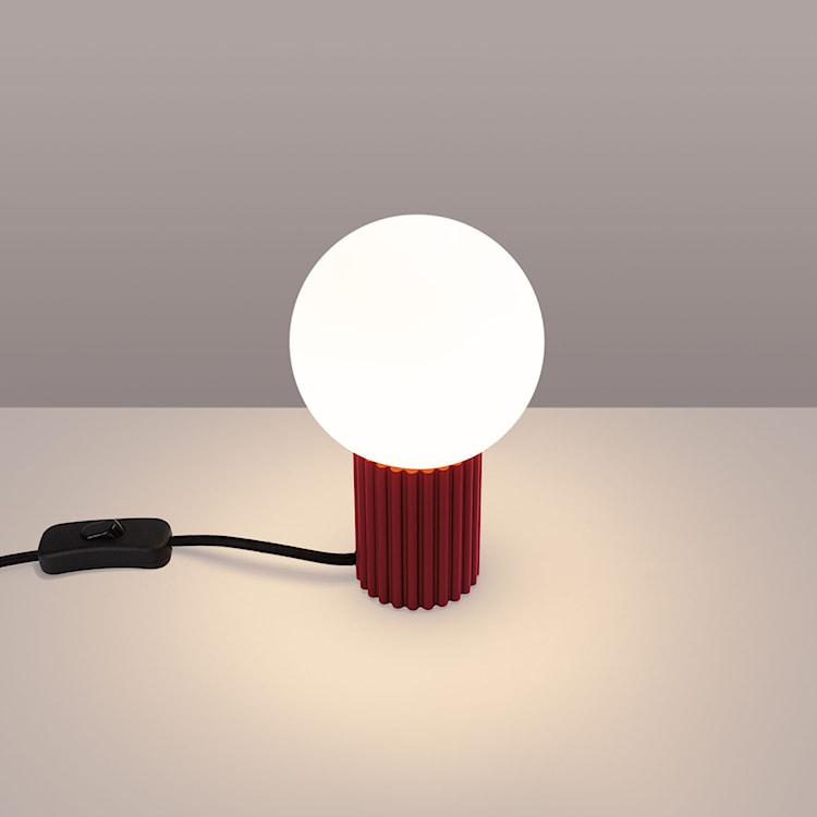 Lampa stołowa Halo burgund  - zdjęcie 4