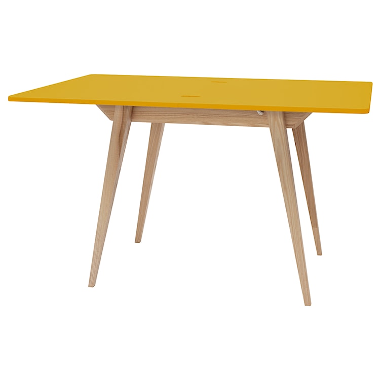 Stół rozkładany Envelope 65-130x90 cm żółty  - zdjęcie 2