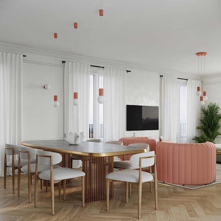 Lampa wisząca Halo 1 brzoskwiniowa  - zdjęcie 2