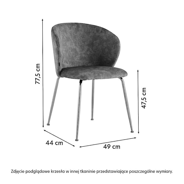 Krzesło tapicerowane Mealize w tkaninie hydrofobowej żółty velvet na złotych nogach  - zdjęcie 4